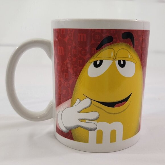 M&M’s Yellow and Red 12 Oz Official Licensed Ceramic Coffee Cup Mug - Picture 15 of 16